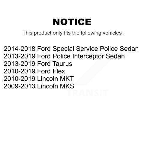 Kit de joint à rotule de bras de suspension inférieur avant pour Ford Flex Taurus Lincoln Police MKS KTR-101472