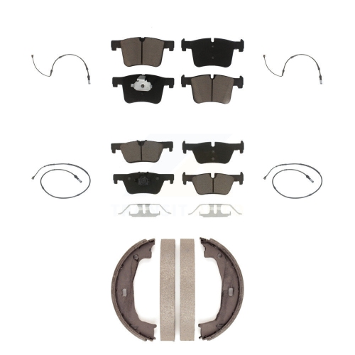 Jeu de plaquettes de frein à disque en céramique avant arrière et capteur d'usure pour BMW 320i xDrive 328d 2,0&nbsp;L KCW-100414