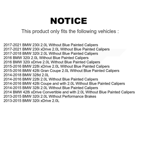 Jeu de plaquettes de frein à disque en céramique avant arrière et capteur d'usure pour BMW 320i xDrive 328d 2,0&nbsp;L KCW-100414