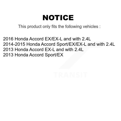 Disque de frein à disque avant arrière et ensemble de plaquettes semi-métalliques pour Honda Accord KCG-101095P