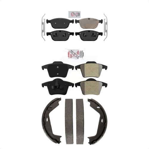 Front Ceramic Rear Semi-Metallic Disc Brake Pads Kit For Volvo XC90 KNN-100378