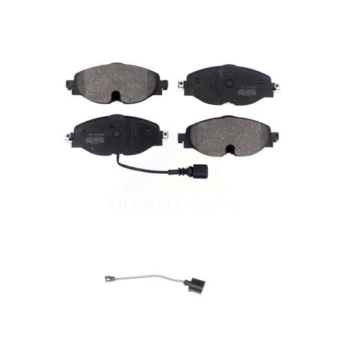 Front Semi-Metallic Brake Pads Extra Wear Sensor Kit For Volkswagen Jetta Golf SportWagen KPW-100656