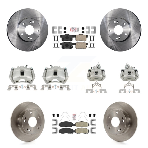 Ensemble de disques d'étrier de frein à disque avant arrière et plaquettes en céramique pour Honda Accord KC8-103054N