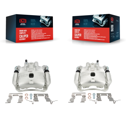 CMX  Front Disc Brake Caliper Left Right Side (Driver Passenger) Kit for Nissan Versa Cube Kbc-100184