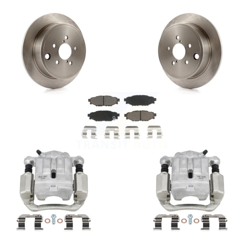 CMX  Rear Brake Caliper Rotor & Ceramic Pad Kit for 2012 Subaru Legacy 2.5L With Turbocharged Kc8-100435C