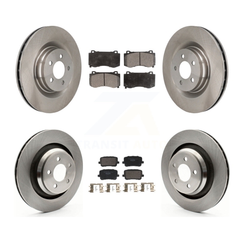 TRANSIT AUTO  Front Rear Brake Rotors Ceramic Pad Kit for Dodge Charger With 370MM Diameter Rotor K8T-104596