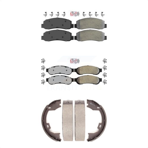 TRANSIT AUTO  Front Rear Semi-Metallic Disc Brake Pads Kit for Ford F-350 Super Duty Knn-100353