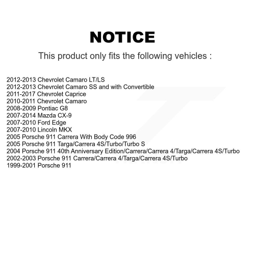 Rear Suspension Sway Bar Link Pair For Ford Edge Chevrolet Camaro Mazda CX-9 Lincoln MKX KTR-100960