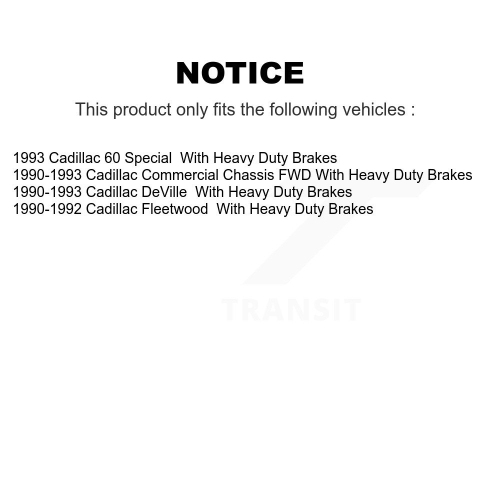 Front Disc Brake Caliper Kit For Cadillac DeVille Fleetwood 60 Special Commercial Chassis KBC-100007
