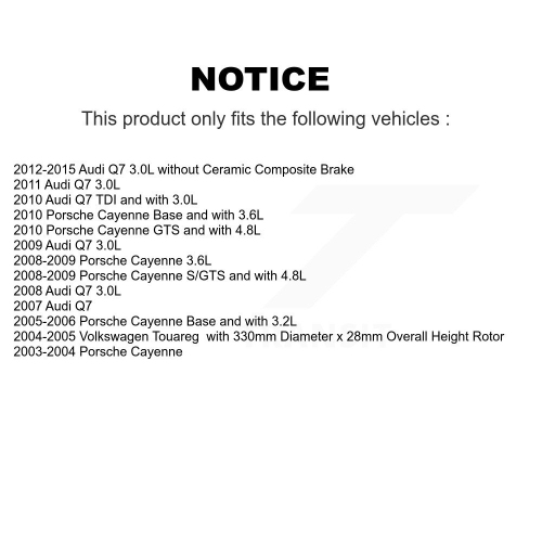 Rear Ceramic Brake Pad And Wear Sensor Kit For Audi Q7 Porsche Cayenne Volkswagen Touareg KNW-100955