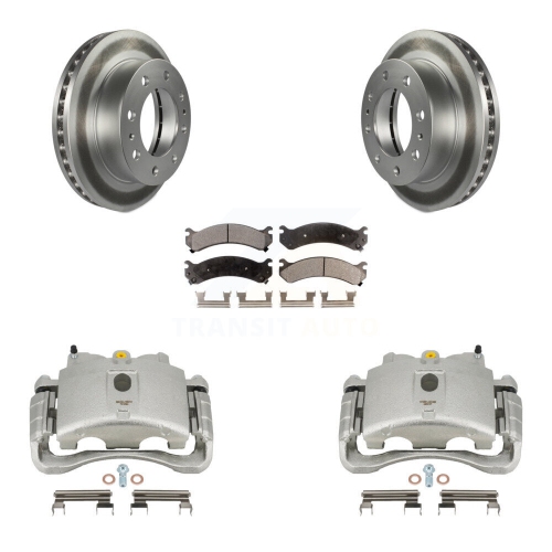 TRANSIT AUTO  Front Brake Caliper Coat Rotor Semi-Metallic Pad Kit for Gmc Chevrolet Sierra 2500 HD H2 Kcg-100624P