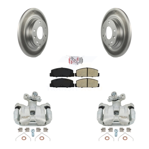 TRANSIT AUTO  Rear Disc Brake Caliper Coated Rotors And Semi-Metallic Pads Kit for 2003-2005 Mazda 6 Kcg-101160N