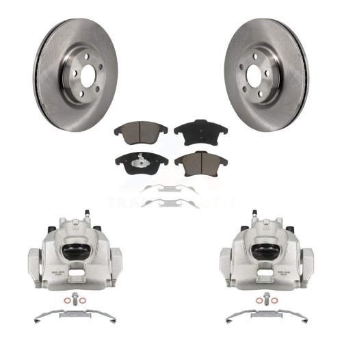 CMX  Front Disc Brake Caliper Rotors And Ceramic Pads Kit for Lincoln Mkz Kc8-101363C