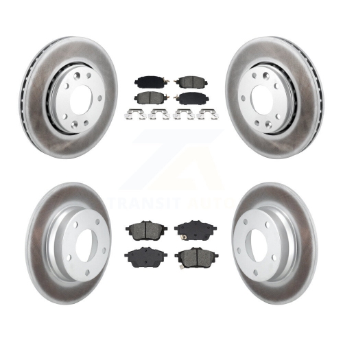 TRANSIT AUTO  Front Rear Coat Disc Brake Rotor Semi-Metallic Pad Kit for Nissan Sentra Rear Brakes Kgs-102547