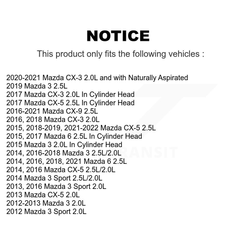 Engine Variable Valve Timing Solenoid SEN-2VTS0160 For Mazda CX-5 3 CX-3 CX-9 6 CX-30 CX-90