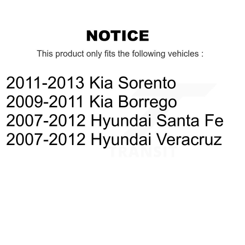 Rear Suspension Sway Bar Link Pair For Hyundai Santa Fe Kia Sorento Veracruz Borrego KTR-100968
