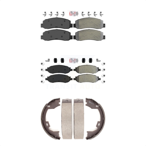 TRANSIT AUTO  Front Rear Semi-Metallic Disc Brake Pads Kit for 2005-2007 Ford F-350 Super Duty F-250 Knn-100355