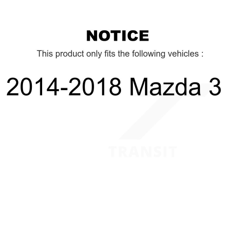 Front Complete Shock Assembly And TOR Link Kit For 2014-2018 Mazda 3 KSS-104185