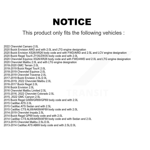 Intake Engine Variable Valve Timing Solenoid SEN-2VTS0249 For Chevrolet Equinox GMC Malibu ATS