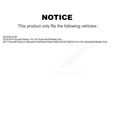 Front Complete Shock Assembly And TOR Link Kit For Hyundai Elantra Kia Forte KSS-104165