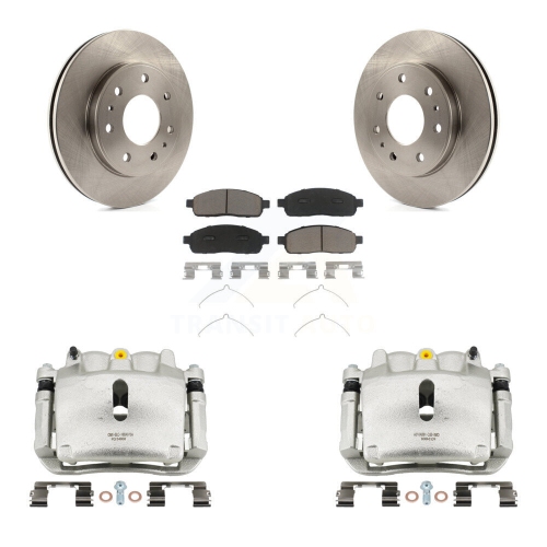 CMX  Front Disc Brake Caliper Rotor And Ceramic Pad Kit for 2009 Ford F-150 With 7 Lug Wheels Kc8-100235C