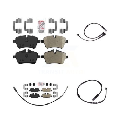 Front Rear Ceramic Disc Brake Pads And Extra Wear Sensors Kit For Mini Cooper KNW-100008