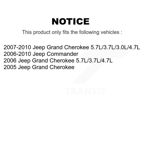 Front Brake Caliper Left Right Kit For Jeep Grand Cherokee Commander KBC-100119
