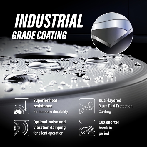 Ensemble Rotors enduits d'étriers de frein arrière et plaquettes en céramique pour Ioniq Kia Niro KCG-100332T de Hyundai Ioniq