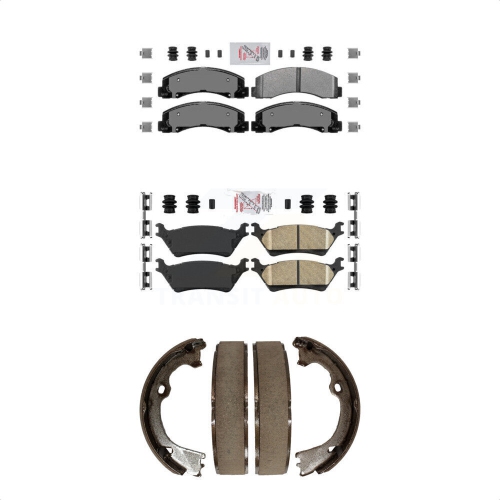 TRANSIT AUTO  Front Semi-Metallic Rear Ceramic Disc Brake Pads Kit for Ford F-150 Knn-101180