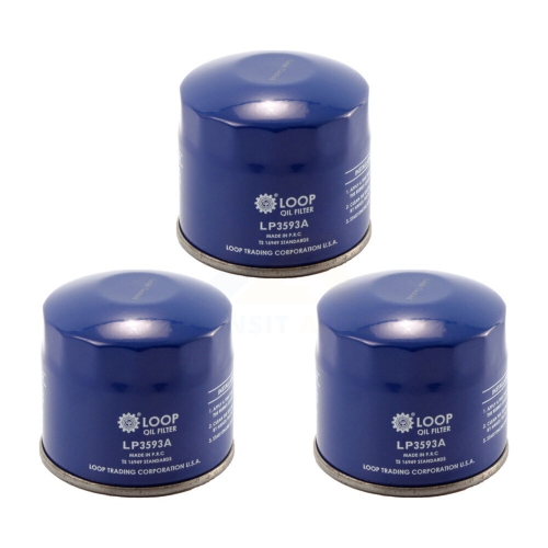LOOP  Engine Oil Filter (3 Pack) for Honda Subaru Accord Civic Legacy Acura Cr-V Mitsubishi El Klo-100039