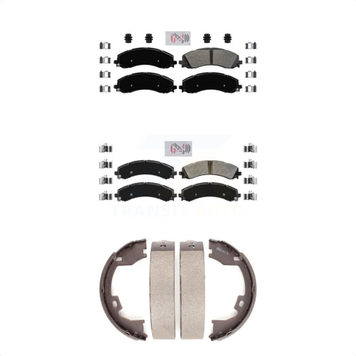 Front Rear Semi-Metallic Disc Brake Pads Kit For 2019-2021 Ram 3500 With Dual Wheels KNN-100710