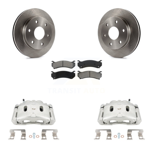 TRANSIT AUTO  Front Disc Brake Caliper Rotors And Semi-Metallic Pads Kit for Chevrolet Silverado 1500 Kc8-100180S