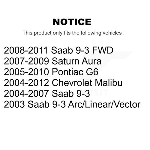Rear Suspension Sway Bar Link Pair For Chevrolet Malibu Pontiac G6 Saab 9-3 Saturn Aura KTR-101031
