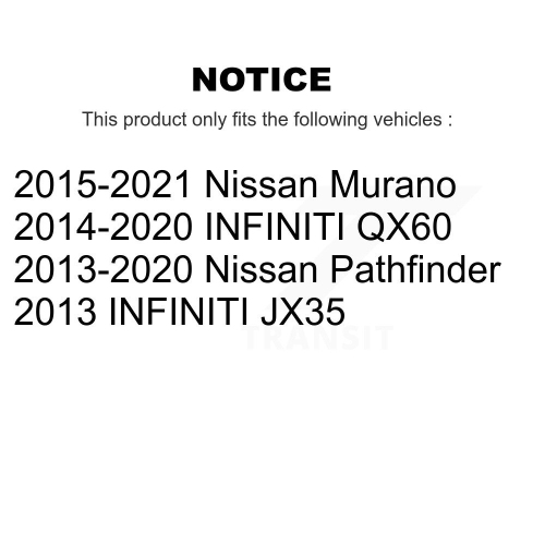 Front Complete Shock Assembly TQ Link Kit For Nissan Murano Pathfinder INFINITI QX60 JX35 KSS-104156