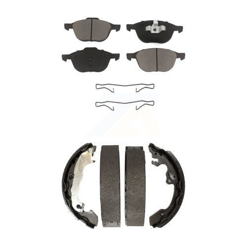 TRANSIT AUTO  Front Rear Ceramic Brake Pads And Drum Shoes Kit for Ford Focus Kcn-100343