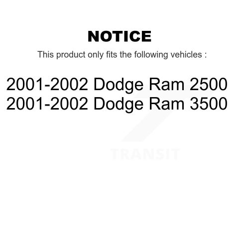 Front Rear Semi-Metallic Brake Pads & Parking Shoes Kit For 2001-2002 Dodge Ram 2500 3500 KFN-100710