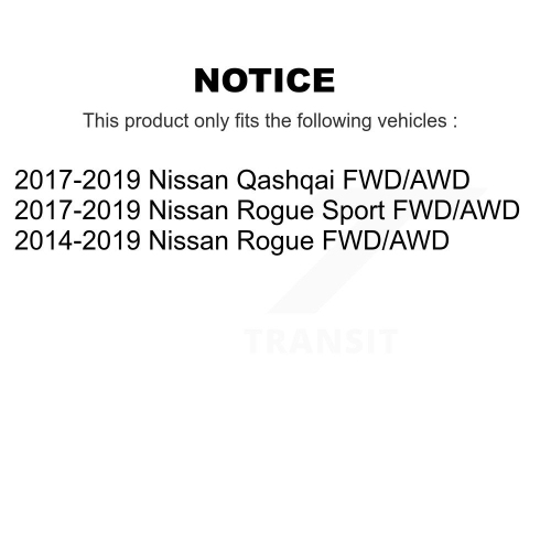 Front Complete Shock Assembly And TOR Link Kit For Nissan Rogue Sport Qashqai FWD/AWD KSS-104186