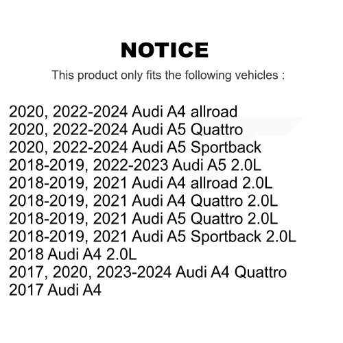 Capteur d'usure des plaquettes de frein avant arrière pour Audi A4 Quattro A5 Sportback KSE-100442