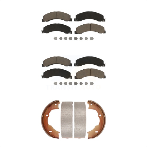 TRANSIT AUTO  Front Rear Ceramic Brake Pads Parking Shoes Kit for Ram Dodge Sterling Truck 4500 5500 45 Kcn-100025