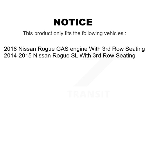 Front Brake Caliper Coat Rotor And Ceramic Pad Kit For Nissan Rogue With 3rd Row Seating KCG-100119N