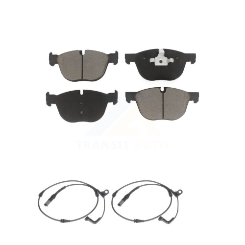 Front Ceramic Disc Brake Pads And Wear Sensor Pairs Kit For BMW X5 X6 KCW-100744