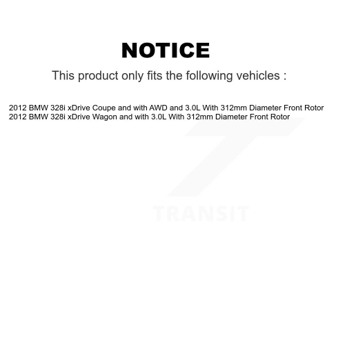 Plaquettes de frein à disque semi-métalliques à l'avant et capteur d'usure supplémentaire pour BMW 328i xDrive KPW-100451