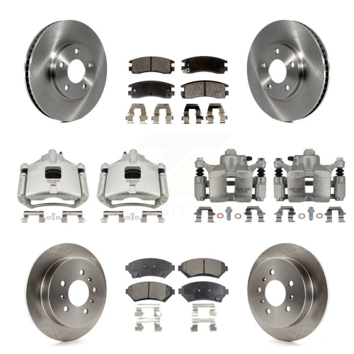 TRANSIT AUTO  Front Rear Brake Caliper Rotor & Semi-Metallic Pad Kit (10PC) for Chevrolet Impala Monte Kc8-101055P