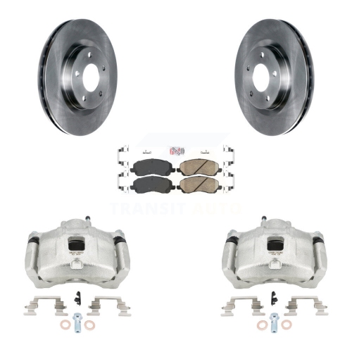 TRANSIT AUTO  Front Brake Caliper Rotors & Ceramic Pad Kit for Jeep Patriot Dodge Compass Chrysler 200 Kc8-100062N