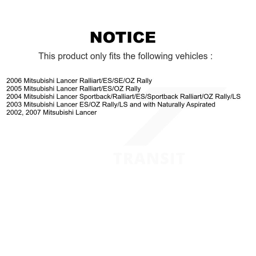 Ensemble de jambe de suspension arrière et de support pour Mitsubishi Lancer KSH-100476