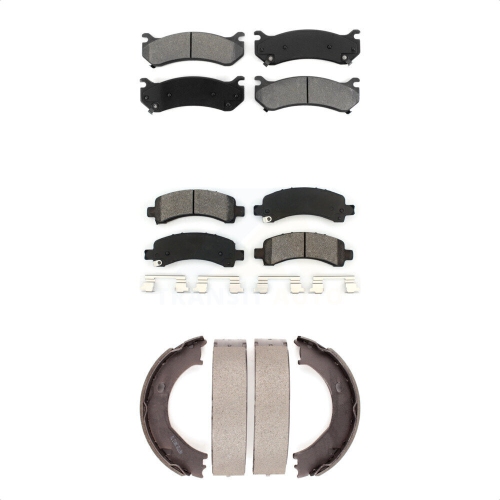 Front Rear Semi-Metallic Brake Pads And Parking Shoes Kit For Chevrolet Express 2500 GMC KSN-100774
