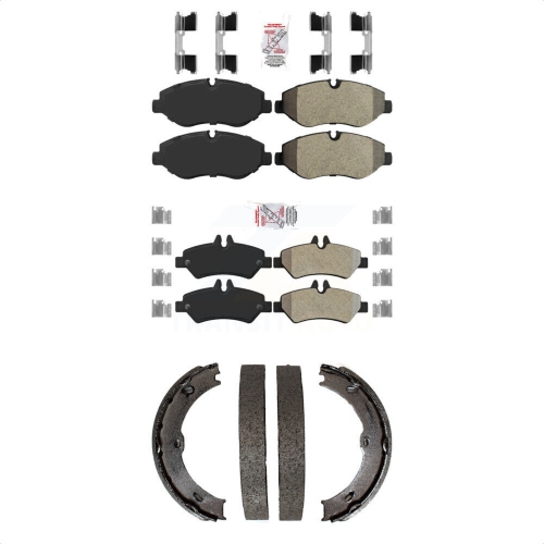 Jeu de plaquettes de frein à disque semi-métalliques à l'arrière pour Sprinter 2500 Mercedes-Benz Dodge KNN-101096