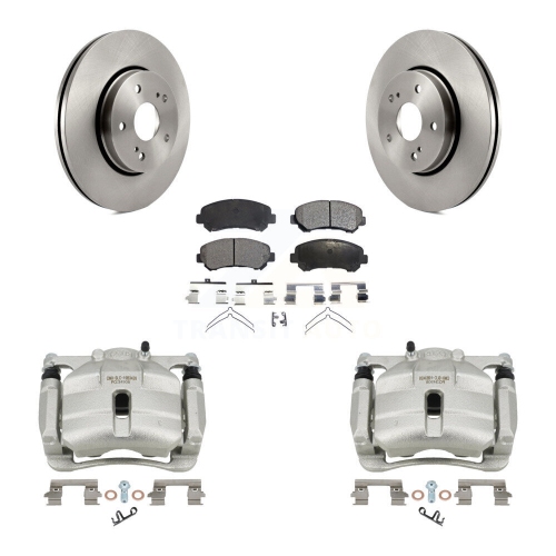 Front Disc Brake Caliper Rotors And Ceramic Pads Kit For 2010-2013 Suzuki Kizashi KC8-100727T