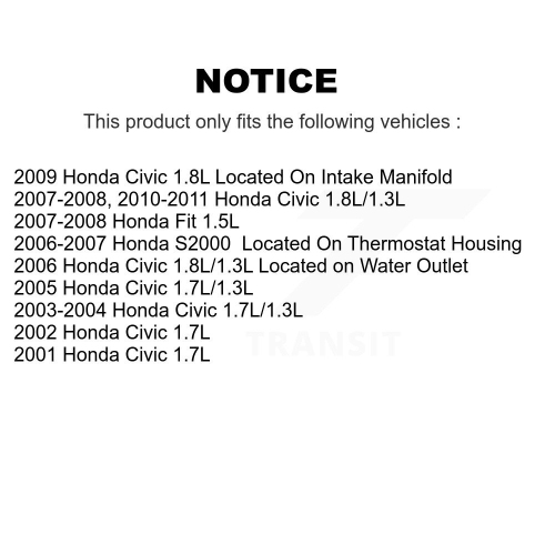 Engine Coolant Temperature Sensor SEN-2CTS0222 For Honda Civic Fit S2000