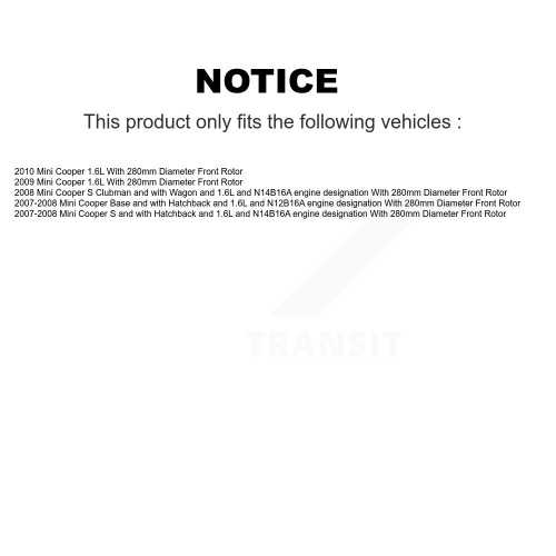 Front Rear Ceramic Disc Brake Pads And Wear Sensors Kit For Mini Cooper KCW-100246